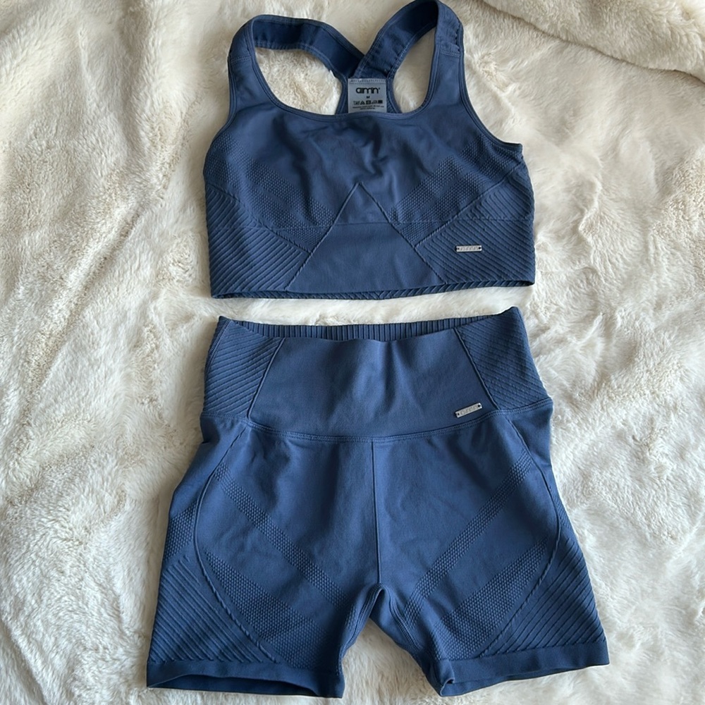 Women's Athletic Shorts and Top Set - Blue